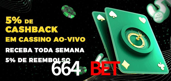 Promoções do cassino ao Vivo 664 Bet